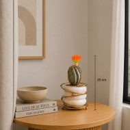 cactus artificiel fleur(20cm) – Image 2