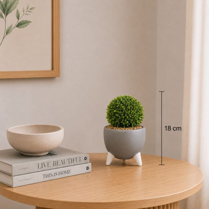 Petite plante artificielle moderne pour décoration intérieure (18cm) – Image 2