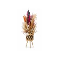 Composition florale artificielle bohème chic multicolore (110cm)
