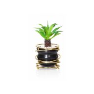 plante artificielle design pot noir (20cm)