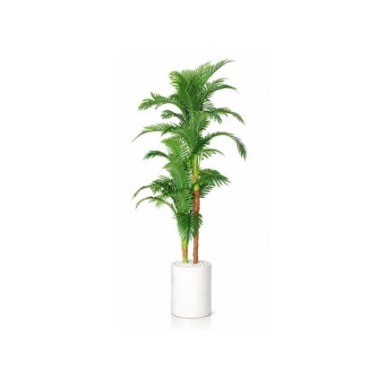 Palmier artificiel tropical grand format en pot blanc (160cm)