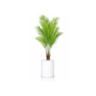 Palmier artificiel tropical grand format en pot blanc (140cm)