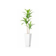 Grande plante artificielle tropicale en pot blanc moderne (150cm)