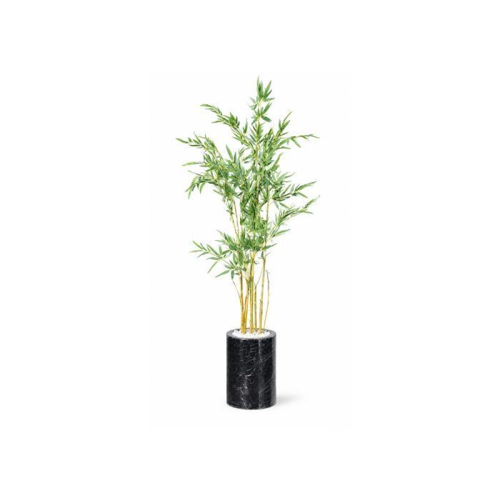 Design sans titre (4) Bambou artificiel grand format en pot noir moderne (170cm) – Image 1