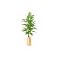Grand palmier artificiel luxe en pot doré (200cm)