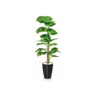 Grande plante artificielle tropicale en pot noir moderne (150cm)
