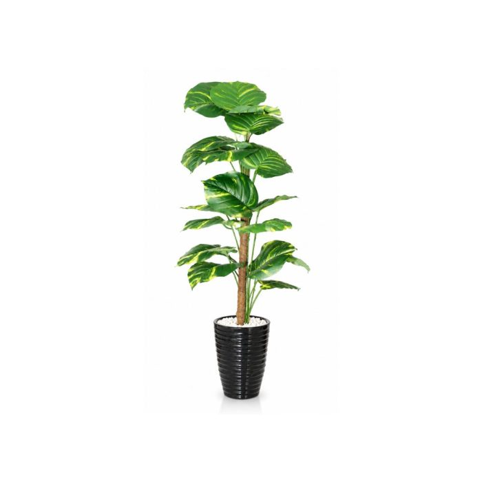 Grande plante artificielle tropicale en pot noir moderne (150cm) – Image 1