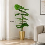 Grande plante artificielle tropicale avec pot doré design (155cm) – Image 2