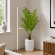 Palmier artificiel tropical grand format en pot blanc (140cm) – Image 2