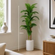 Palmier artificiel tropical grand format en pot blanc (160cm) – Image 2