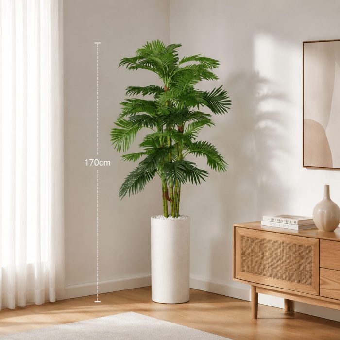 Palmier artificiel tropical grand format en pot moderne (170cm) – Image 2