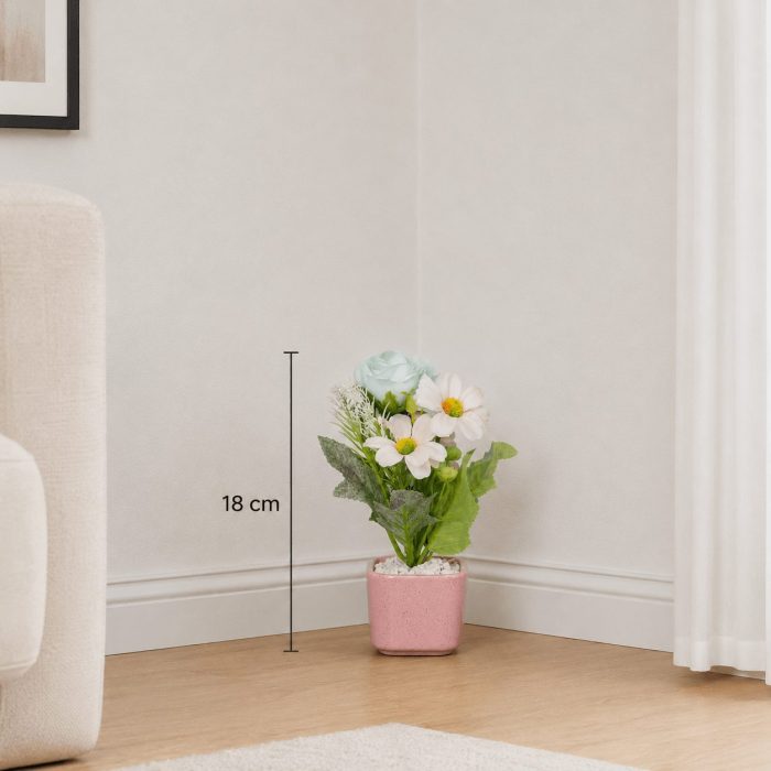 Petite plante artificielle moderne pour décoration intérieure (18cm) – Image 2