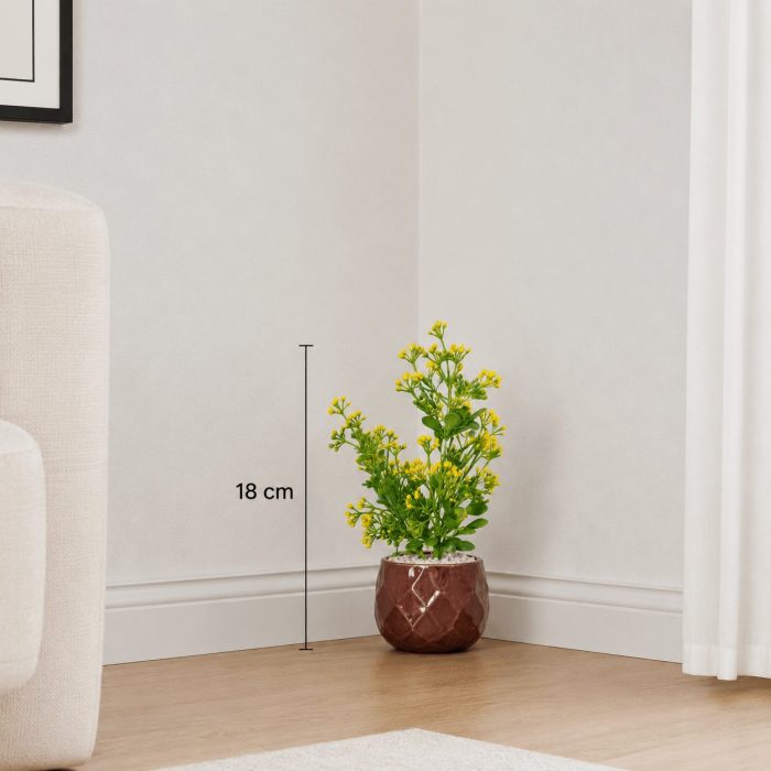 Petite plante artificielle moderne pour décoration intérieure (18cm) – Image 2
