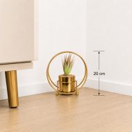 Succulente artificielle moderne avec support doré (20cm) – Image 2