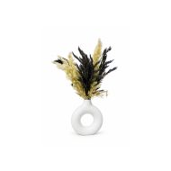 Vase décoratif moderne avec fleurs séchées artificielles – Composition élégante (35cm)