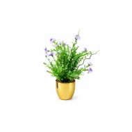 Pot de fleurs artificielles décoratif doré Élégance moderne pour votre intérieur (30cm)